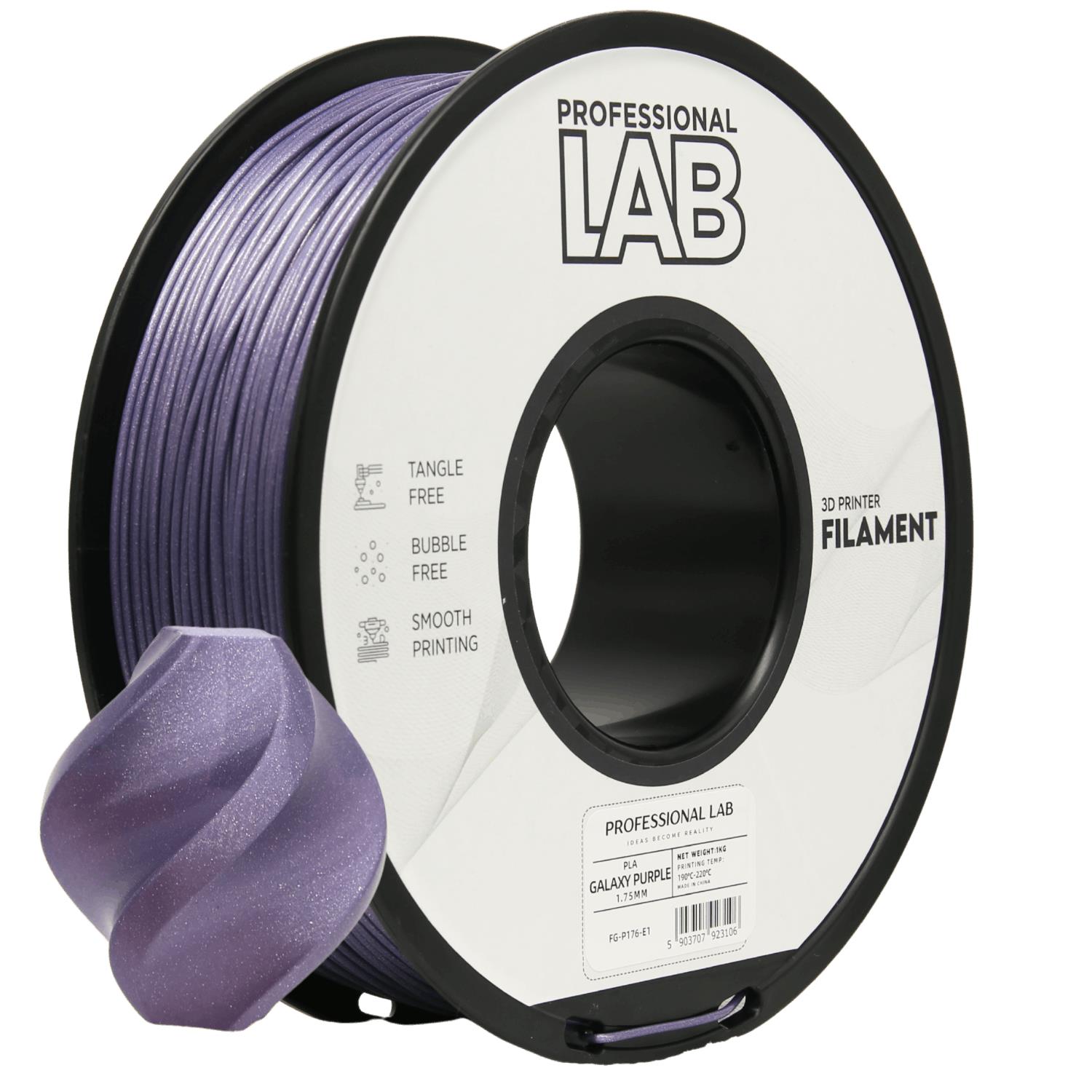 Filament Professional Lab PLA 1,75 mm 1 kg, Galakticky fialová