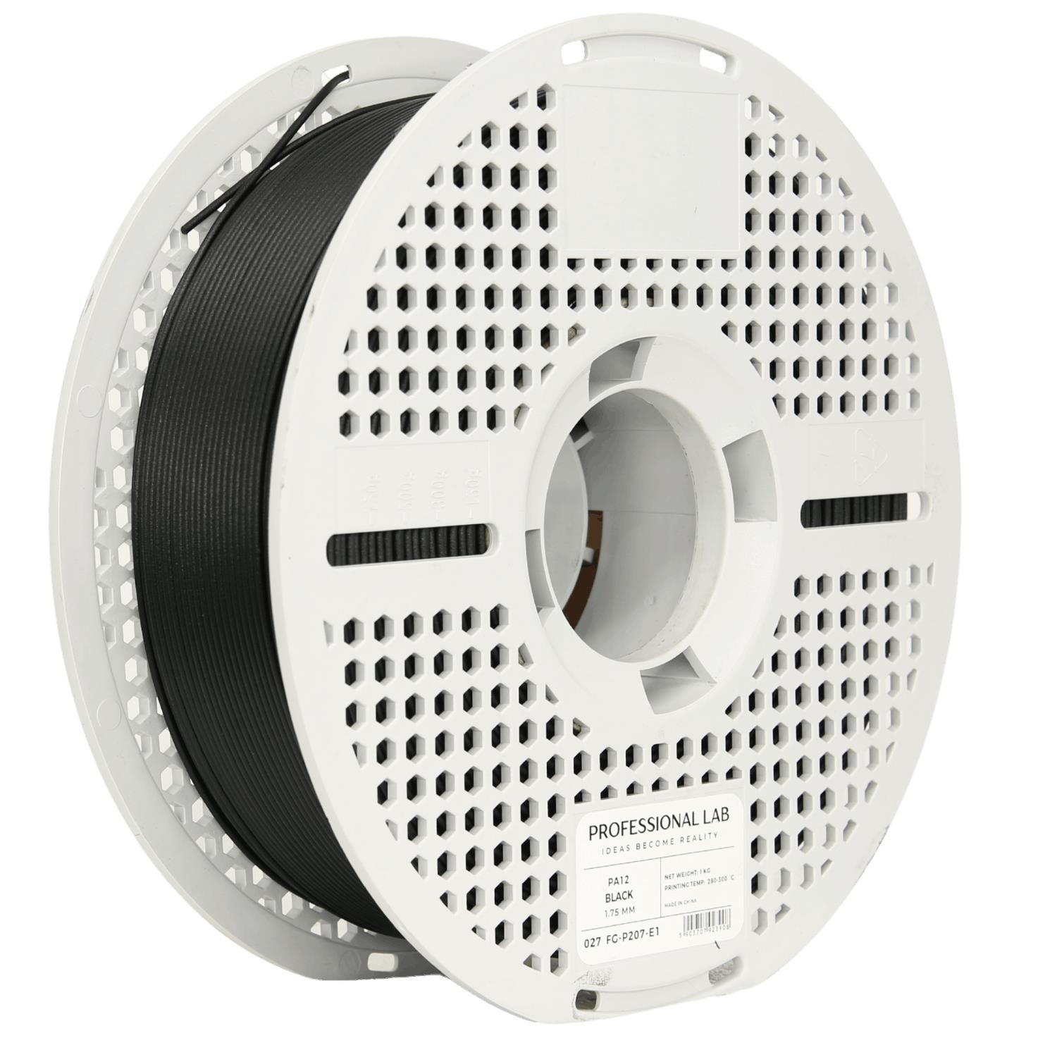 Professional Lab PA12 1,75 mm 1 kg, Černá