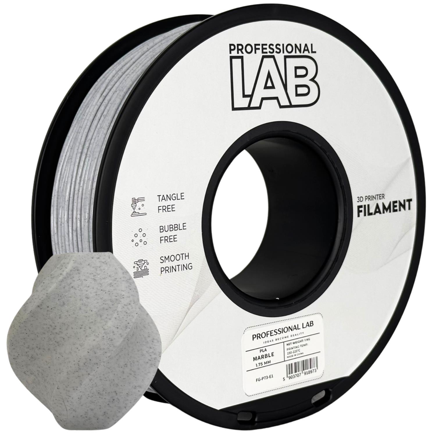 Filament Professional Lab PLA 1,75 mm 1 kg, Mramor