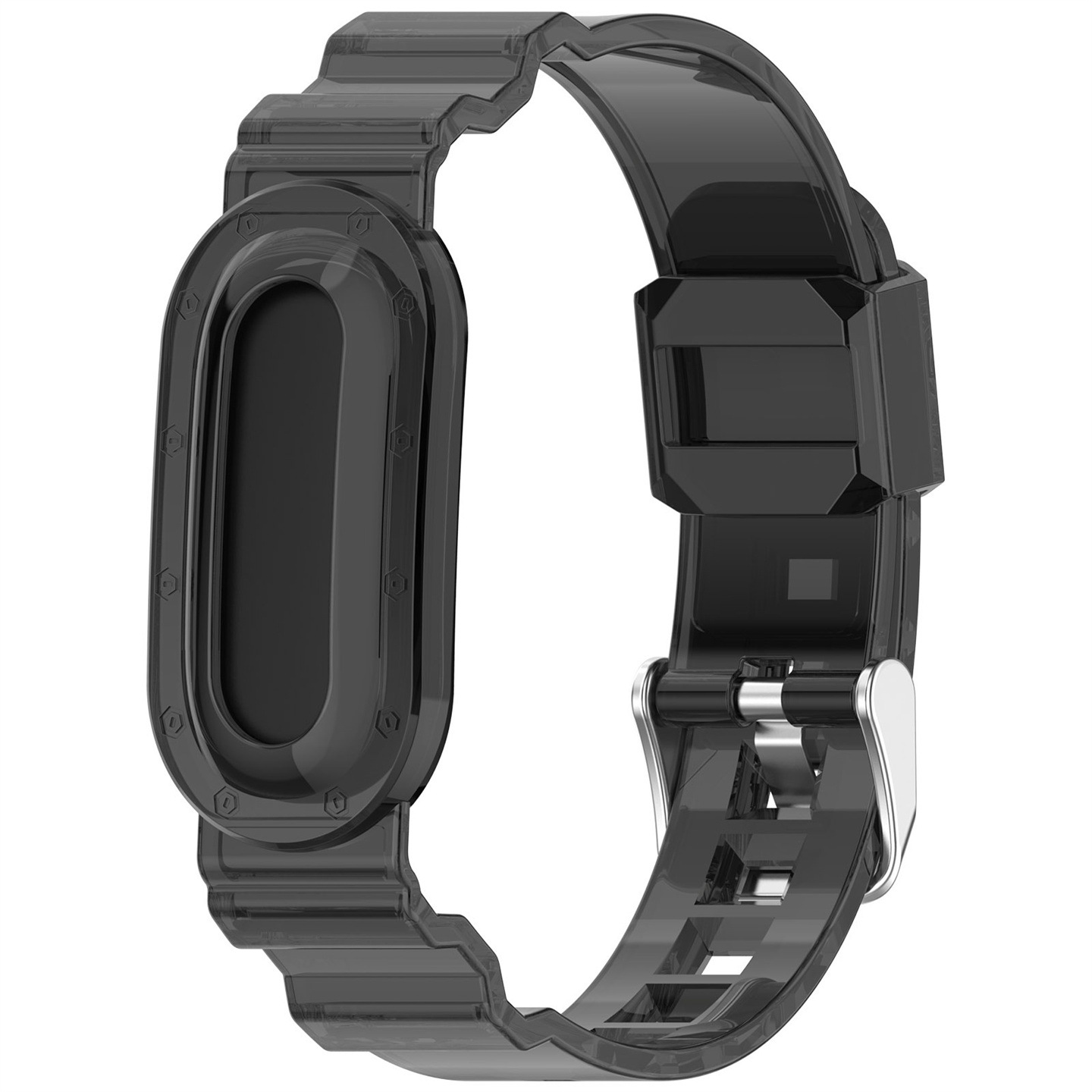 Silikonový průhledný náramek pro Fitbit Air Barva náramku: Černá