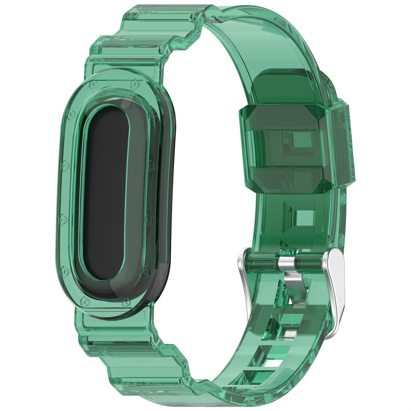 Silikonový průhledný náramek pro Fitbit Air Barva náramku: Zelená