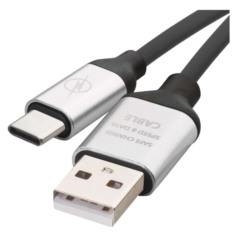 EMOS USB-C kabel, USB-A/USB-C, 1 m, 18 W, černý