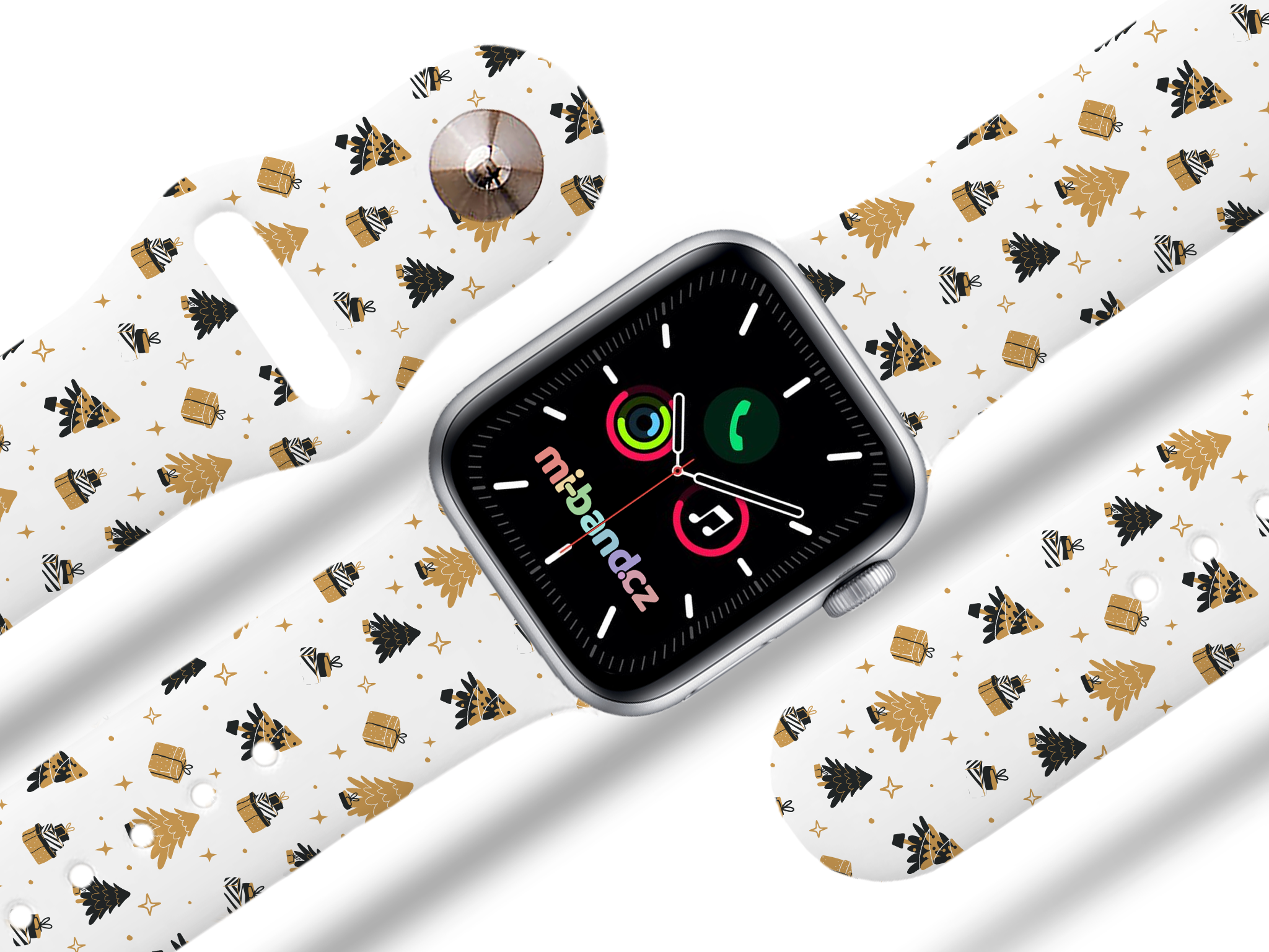 Apple watch řemínek Vánoční stromky s dárky - 38/40/41mm