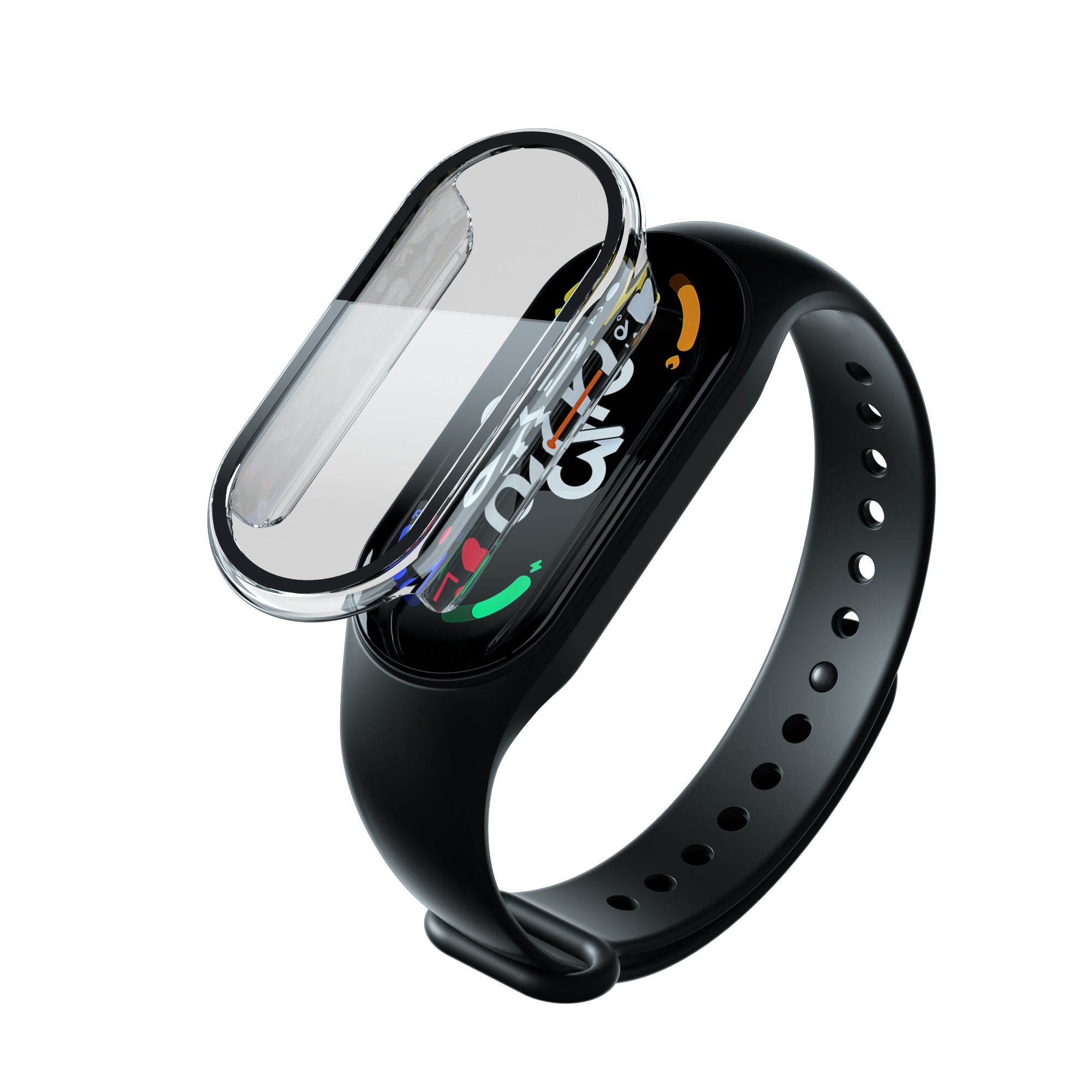 Ochranný kryt pro Mi Band 7 - Průhledná -