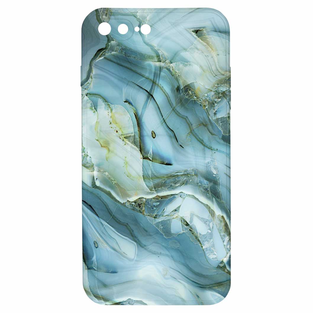 Levně Kryt Modro šedý mramor pro iPhone 7/8 Plus
