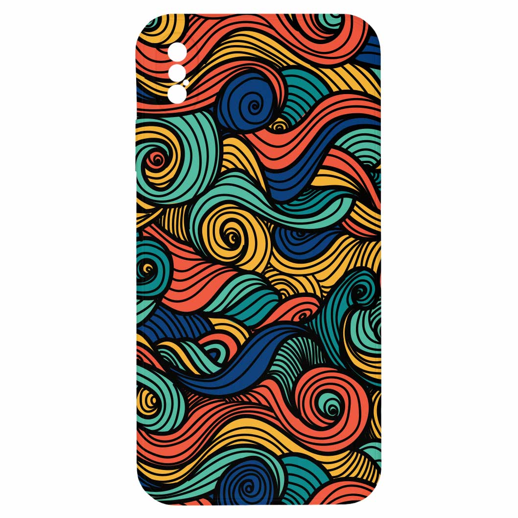 Levně Kryt Barevné vlny pro iPhone XS Max