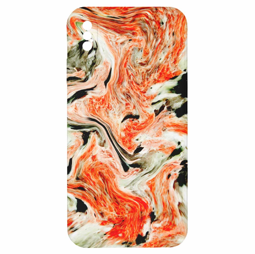 Levně Kryt Oranžový mramor pro iPhone XS Max