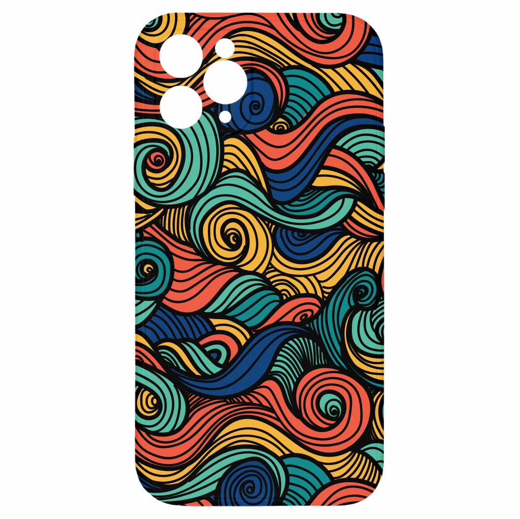 Levně Kryt Barevné vlny pro iPhone 11 Pro Max
