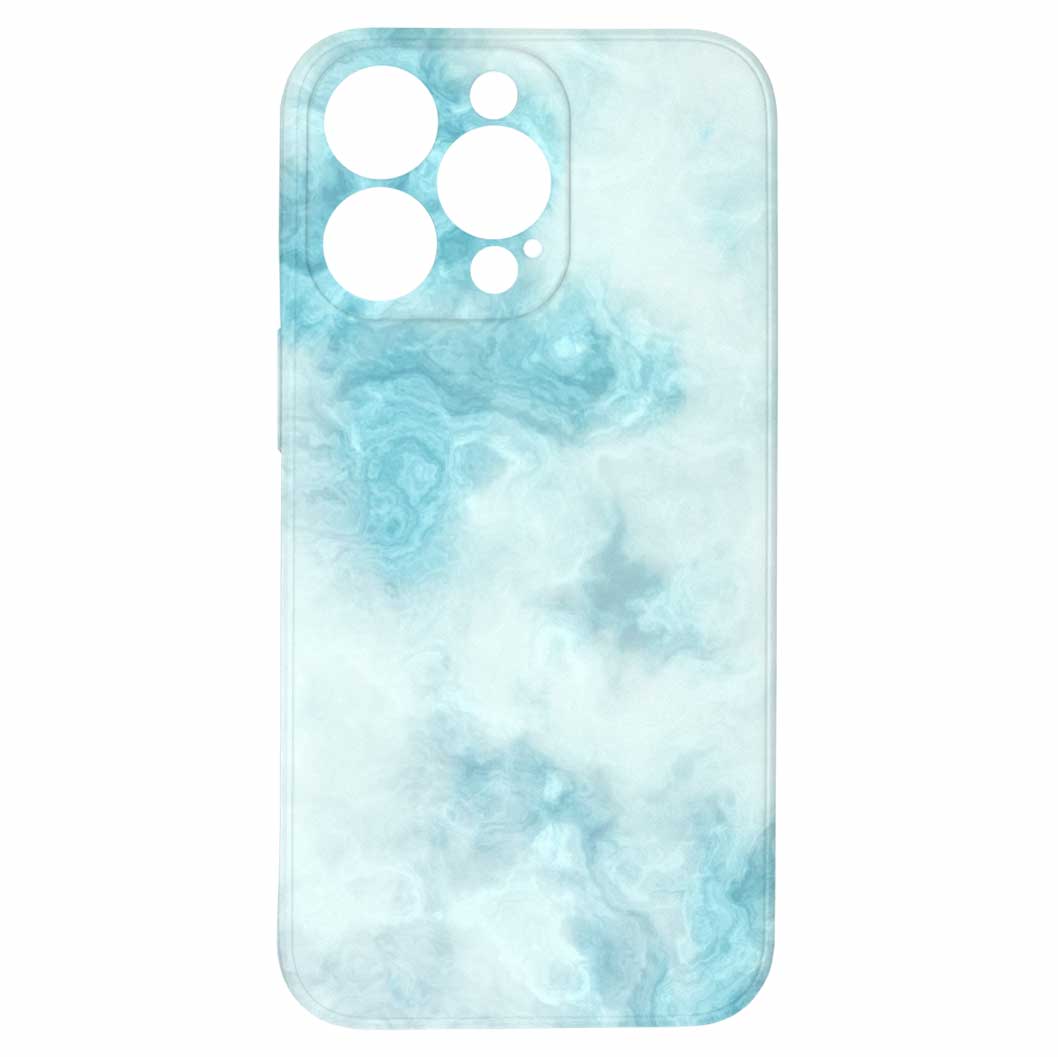 Levně Kryt Světle modrý mramor pro iPhone 12 Pro