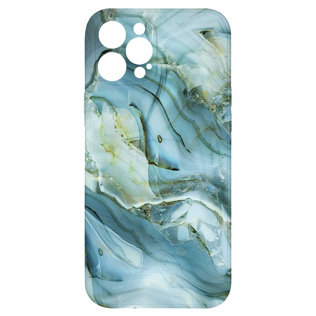 Levně Kryt Modrošedý mramor pro iPhone 12 Pro Max