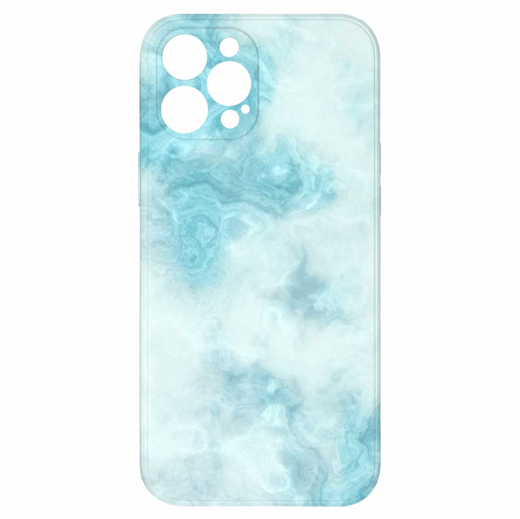 Levně Kryt Světle modrý mramor pro iPhone 12 Pro Max