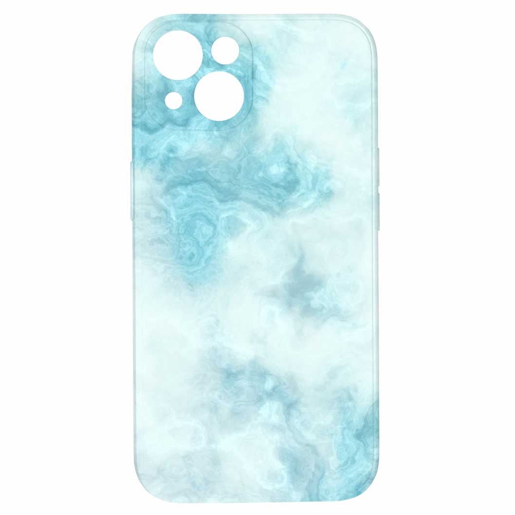 Levně Kryt Světle modrý mramor pro iPhone 13