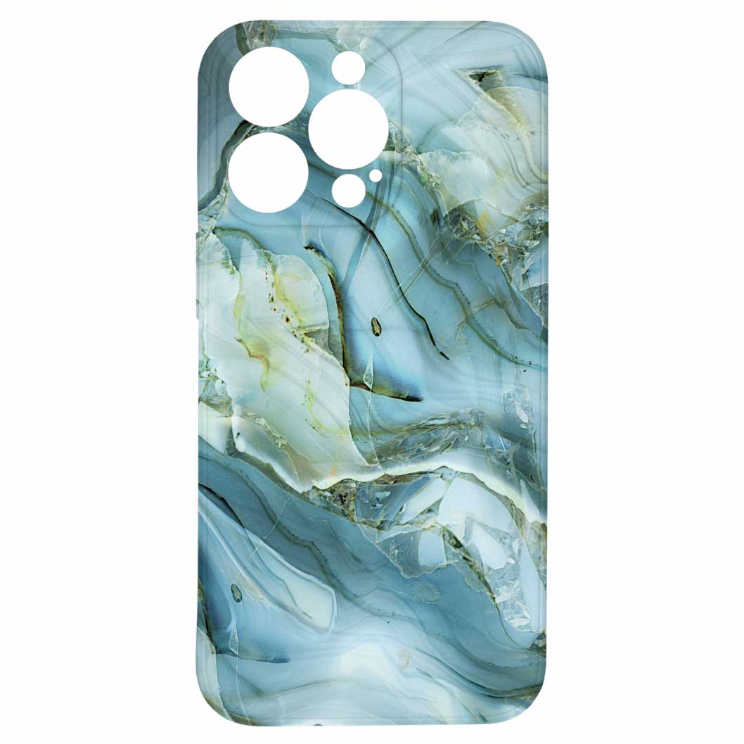 Levně Kryt Modro šedý mramor pro iPhone 13 Pro