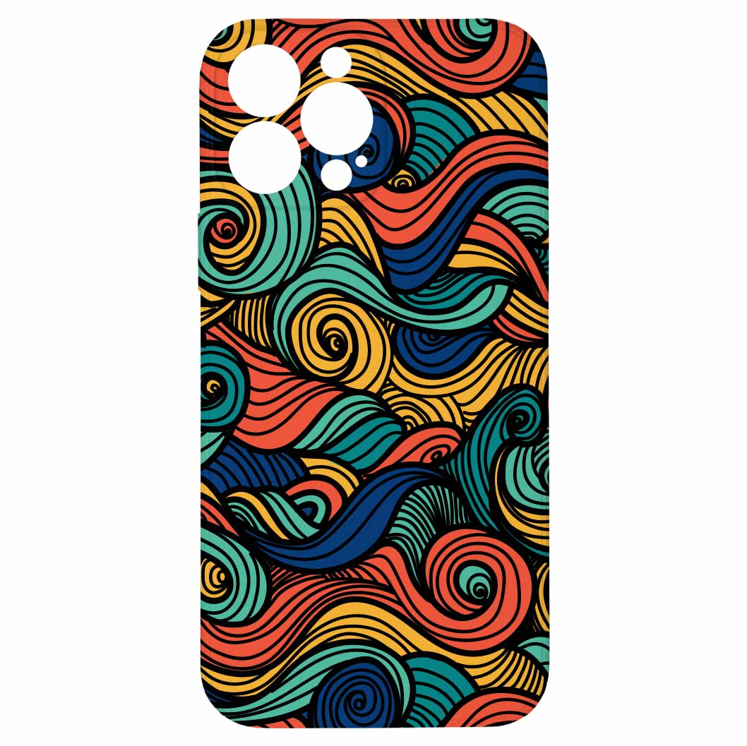 Levně Kryt Barevné vlny pro iPhone 13 Pro Max