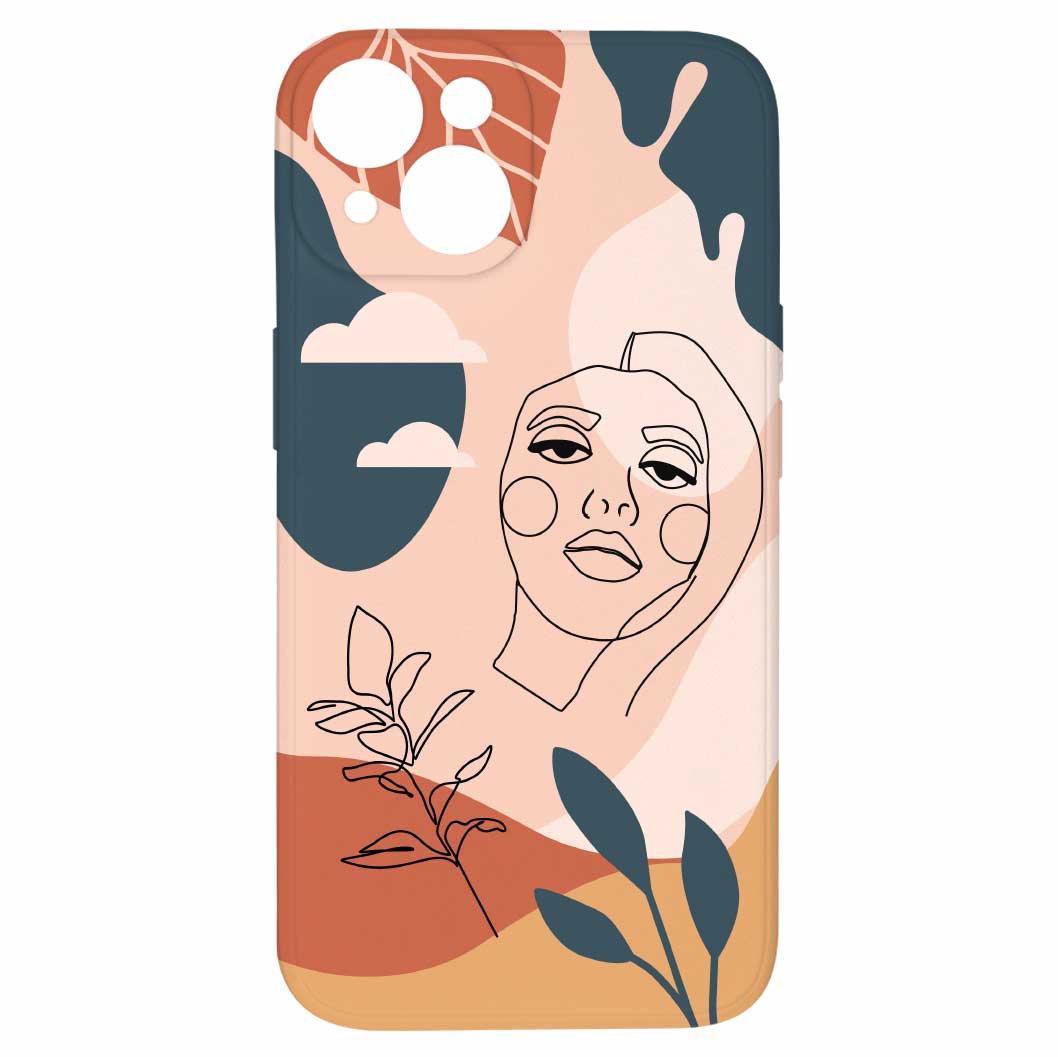 Levně Kryt Dívka v abstrakci pro iPhone 14