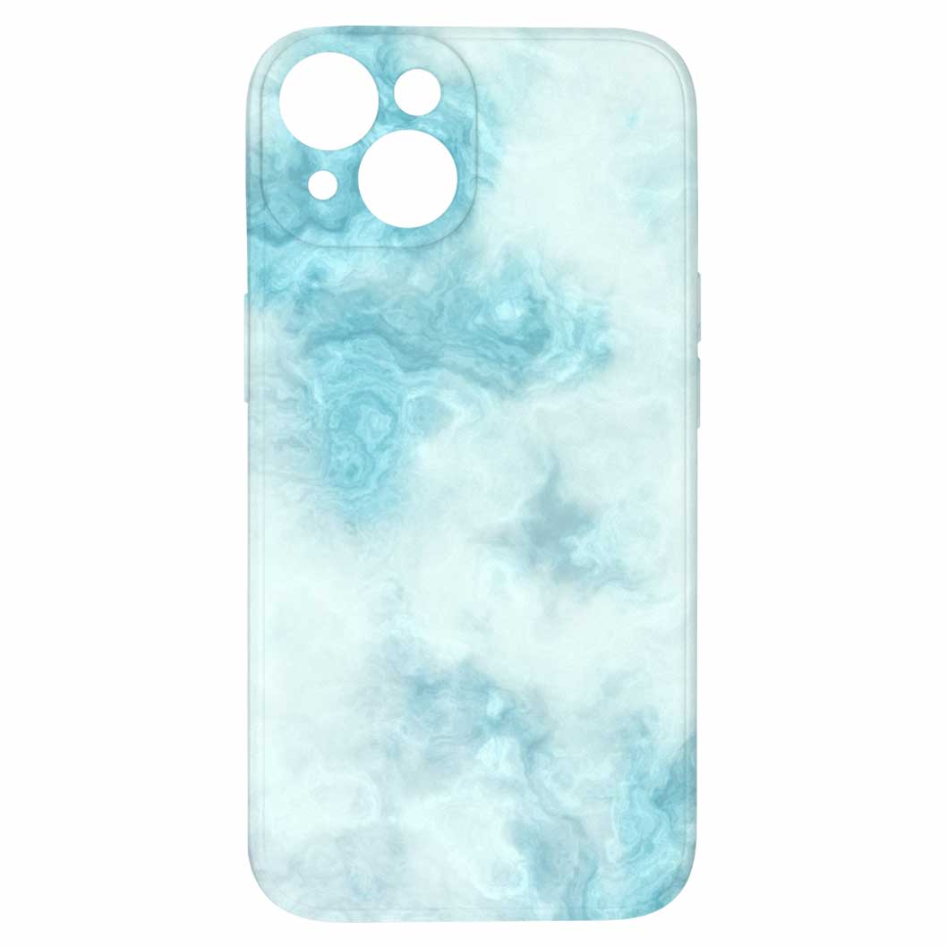 Levně Kryt Světle modrý mramor pro iPhone 14