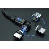 Magnetický nabíjecí kabel 3v1 (USB-C + Lightning + Micro USB)Magnetický nabíjecí kabel 3v1 (USB-C + Lightning + Micro USB)