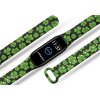 Náhradní náramek Mi band 3/4/5/6 Čtyřlístek pro štěstí černý