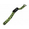 Náhradní náramek Mi band 3/4/5/6 Čtyřlístek pro štěstí černý