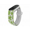 Náhradní náramek Mi band 3/4/5/6 Čtyřlístek pro štěstí bílý