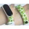 Náhradní náramek Mi band 3/4/5/6 Čtyřlístek pro štěstí bílý