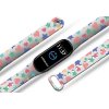 Náhradní náramek Mi band 3/4/5/6 Hvězdy a srdíčka bílý
