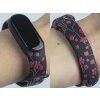 Náhradní náramek Mi band 3/4/5/6 Sakura černý