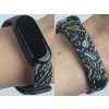 Náhradní náramek Mi band 3/4/5/6 Horor černý
