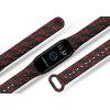 Náhradní náramek Mi band 3/4/5/6 Červené zmije černý