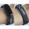 Náhradní náramek Mi band 3/4/5/6 Ještěrky černý