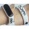 Náhradní náramek Mi band 3/4/5/6 Ještěrky bílý