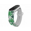 Náhradní náramek Mi band 3/4/5/6 Cannabis bílý