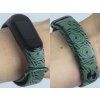 Náhradní náramek Mi band 3/4/5/6 Paví pera černý