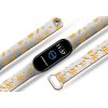Náhradní náramek Mi band 3/4/5/6 Oranžové lístky bílý