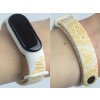 Náhradní náramek Mi band 3/4/5/6 Zlatý ornament bílý