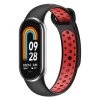 Dvojbarevný silikonový náramek Mi Band 82 Black Red