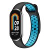 Dvojbarevný silikonový náramek Mi Band 84 Black Blue