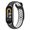 Dvojbarevný silikonový náramek Mi Band 85 Black White