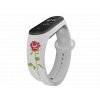 Náhradní náramek Mi band 3/4/5/6 Červená růže bílý