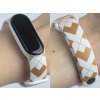Náhradní náramek Mi band 3/4/5/6 Přeložené pruhy bílý
