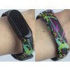 Náhradní náramek Mi band 3/4/5/6 Cákance barev černý