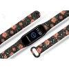 Náhradní náramek Mi band 3/4/5/6/7  Červená květinaNáhradní náramek Mi band 3/4/5/6  Červená květina černý