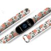 Náhradní náramek Mi band 3/4/5/6/7  Červená květinaNáhradní náramek Mi band 3/4/5/6  Červená květina bílý
