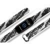 Náhradní náramek Mi band 3/4/5/6 Černobílý mramor černý