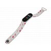 Náhradní náramek Mi band 3/4/5/6 Okřídlená srdíčka bílý