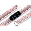 Náhradní náramek Mi band 3/4/5/6 Ptáčci se srdíčkem bílý