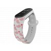Náhradní náramek Mi band 3/4/5/6 Ptáčci se srdíčkem bílý