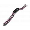 Náhradní náramek Mi band 3/4/5/6 Růžová a modrá srdíčka černý