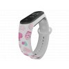 Náhradní náramek Mi band 3/4/5/6 Růžová a modrá srdíčka bílý