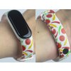 Náhradní náramek Mi band 3/4/5/6 Papričky bílý